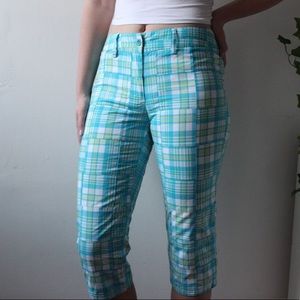 Plaid Blue and Green Lilly Pulitzer Capris ✨